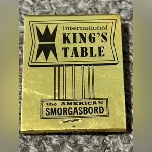 Vintage Matchbook Kings Table Restaurant American Smorgasbord KY IN OH TN AL
